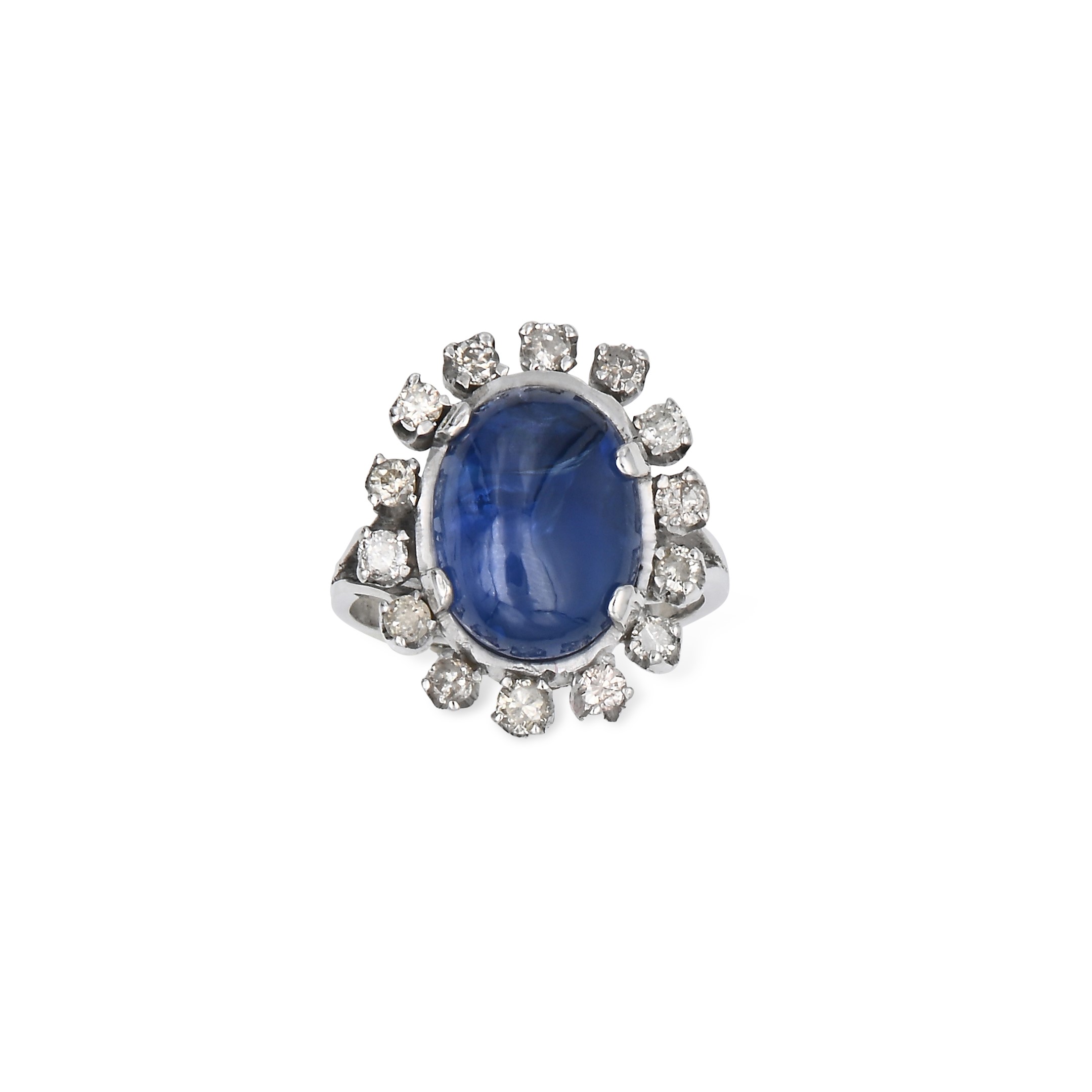 Anello Oro, Zaffiro e Brillanti