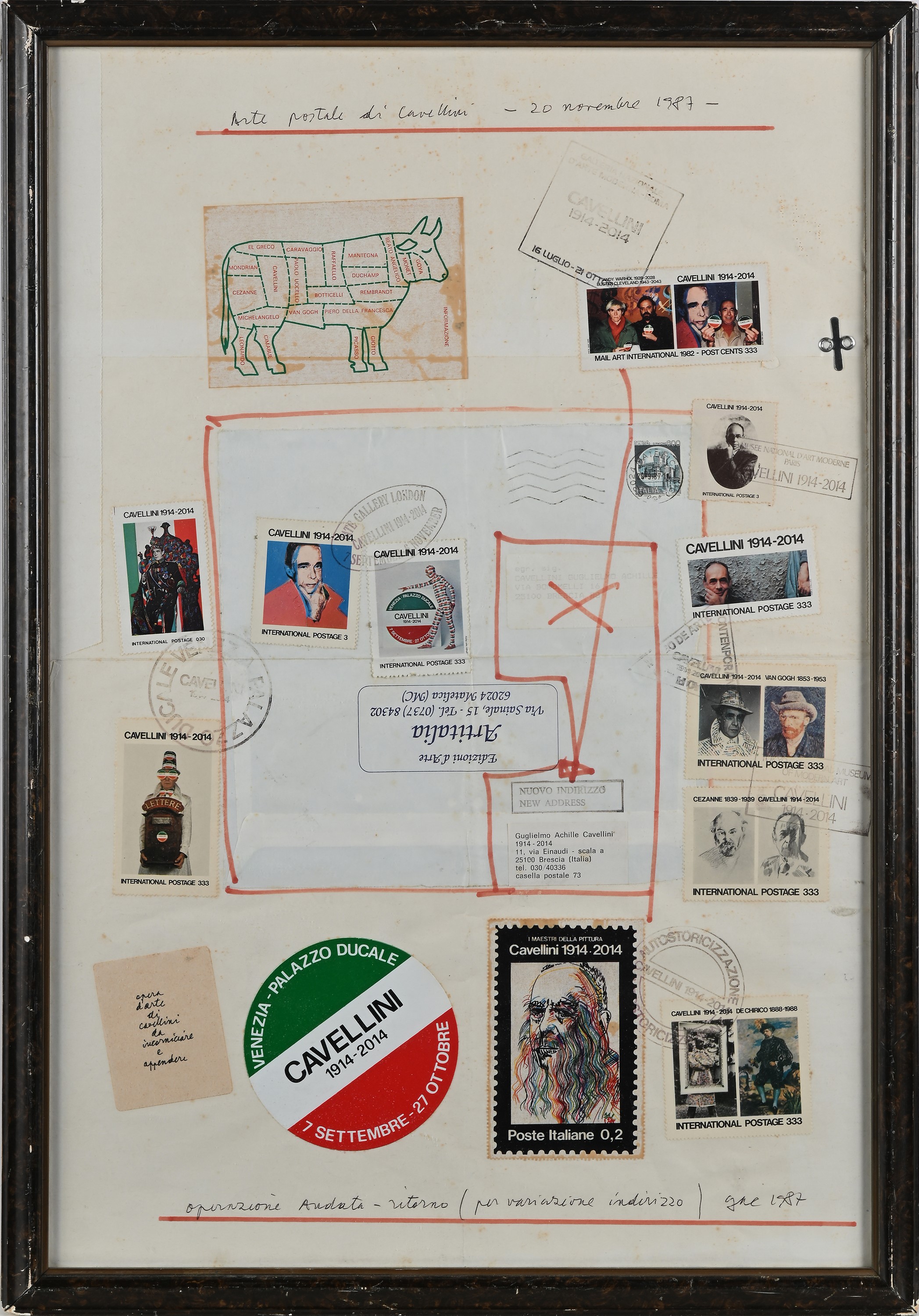 Arte Postale di Cavellini, Operazione Andata-ritorno (per Variazione Indirizzo)