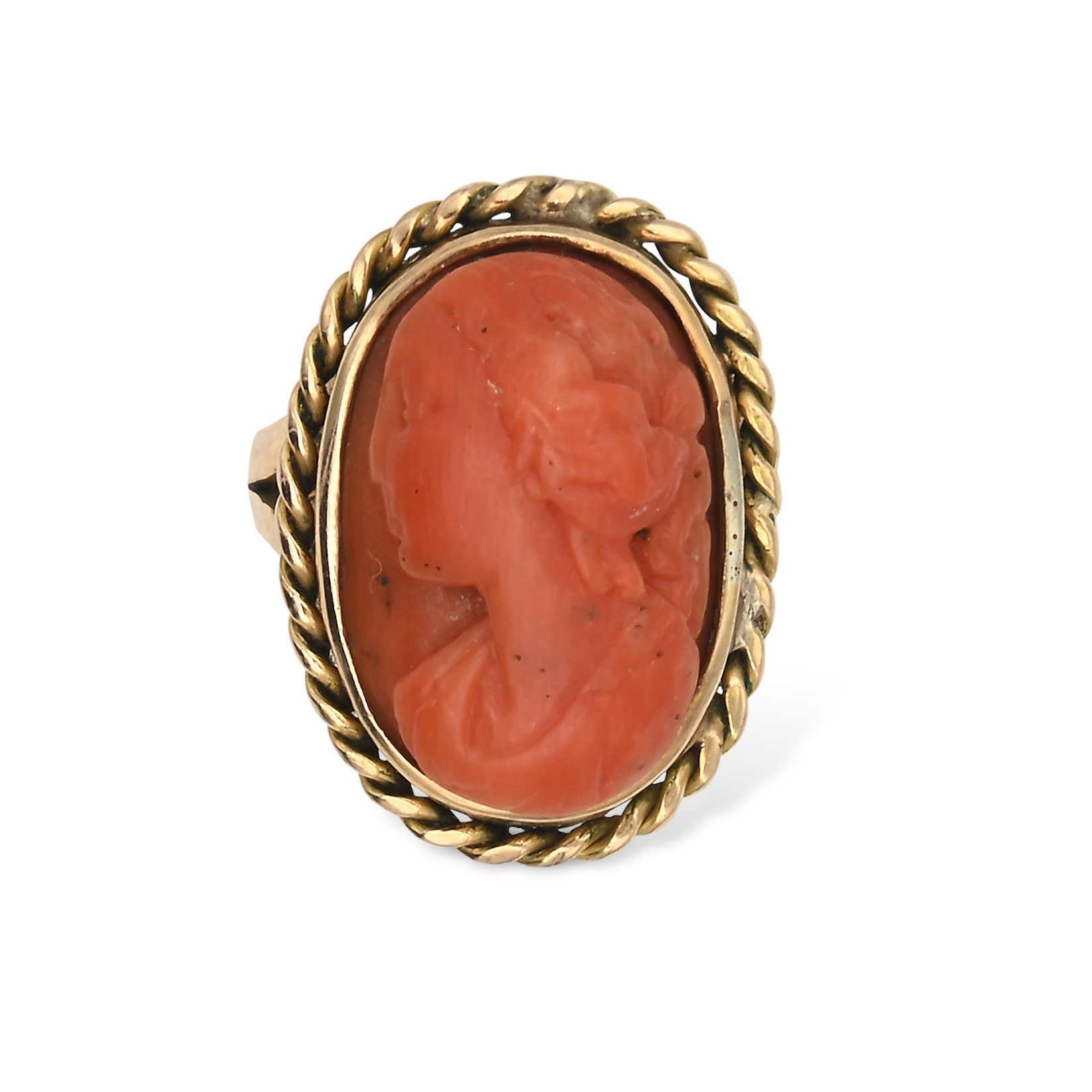 Anello Antico in Oro e Corallo
