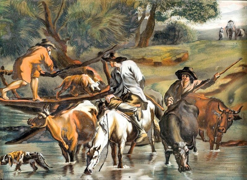 Scuola Veneta del XIX Secolo - Il Guado