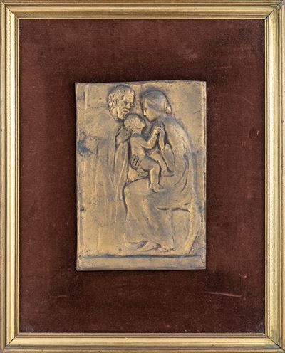 Bassorilievo in Bronzo con la Sacra Famiglia