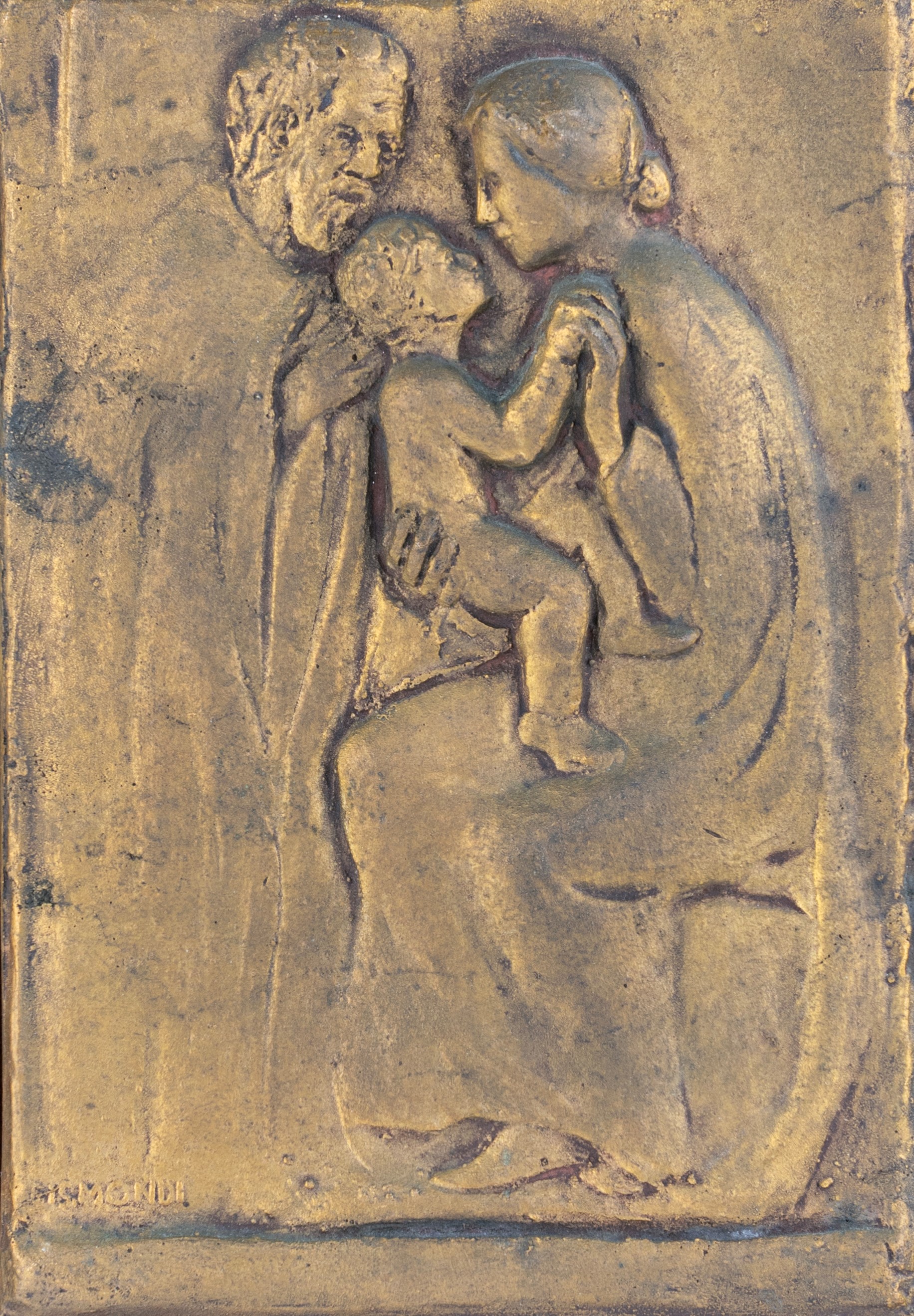 Tommaso Gismondi - Bassorilievo in Bronzo con la Sacra Famiglia