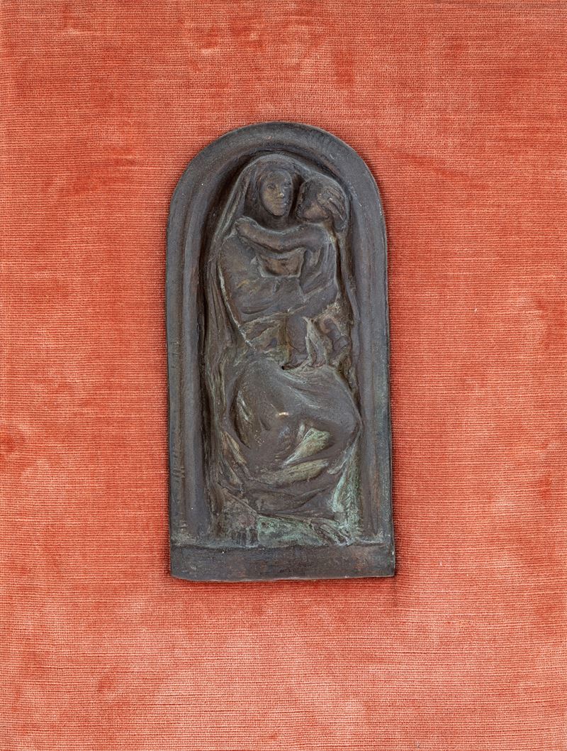 Tommaso Gismondi - Bassorilievo in Bronzo Madonna con Bambino