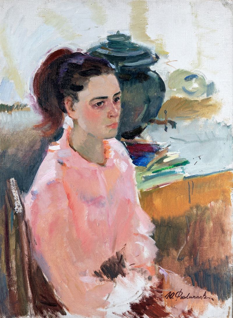 Yuri Ivanovic Filippov - Giovane Donna e Samovar