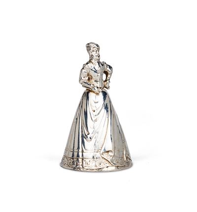 Campanella in Argento 925/000, Germania, Seconda Metà del XIX Secolo, Berthold Muller, Bolli D'im...