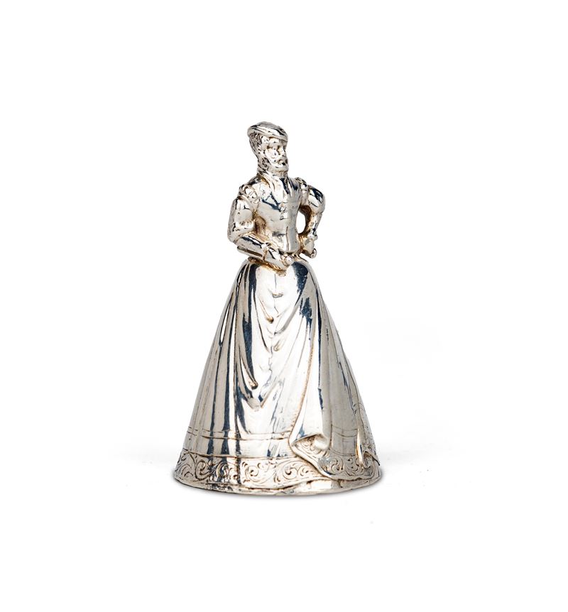 Campanella in Argento 925/000, Germania, Seconda Metà del XIX Secolo, Berthold Muller, Bolli D'im...