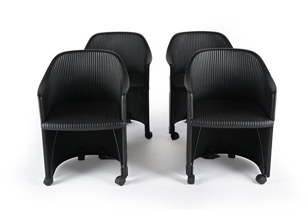 Afra e Tobia Scarpa - Quattro poltroncine 8551 dalla serie Artona per Maxalto B&B