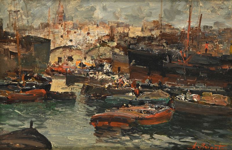 Ezelino Briante - Porto con Barche