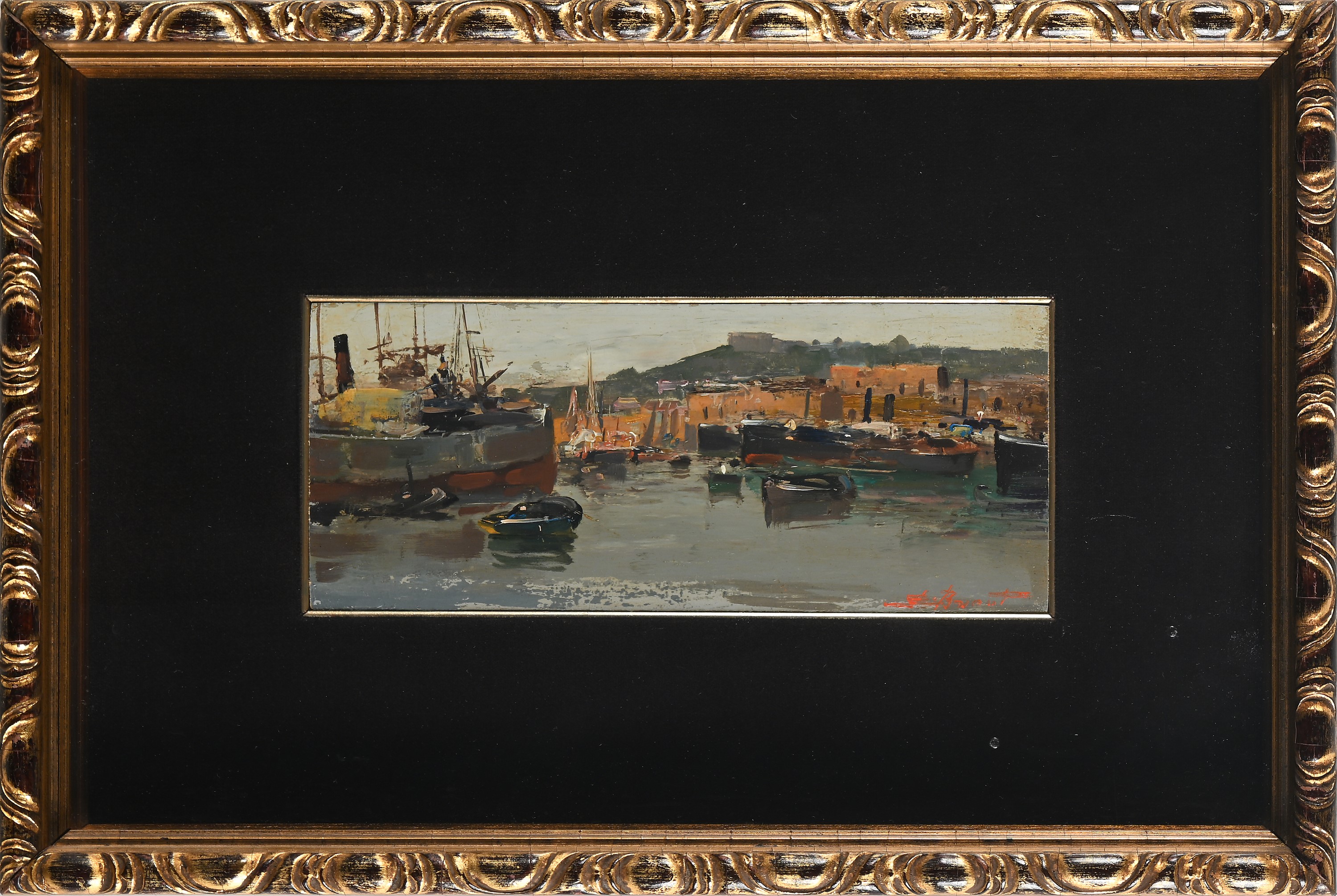 Ezelino Briante - Marina con Barche