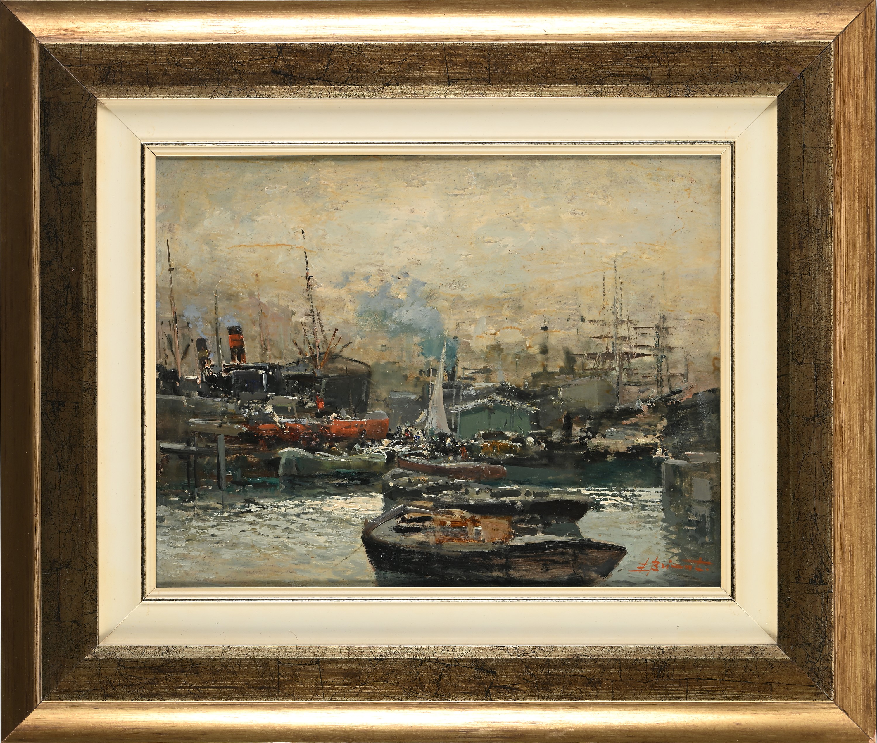 Marina con barche e velieri