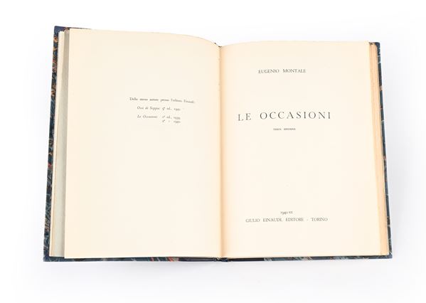 Montale - Le occasioni - Einaudi, 1942 - Terza edizione