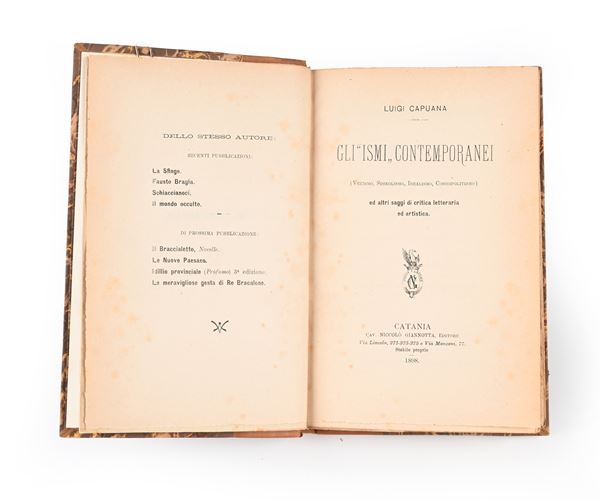 Capuana - Gli ismi contemporanei - Giannotta - Catania, 1898