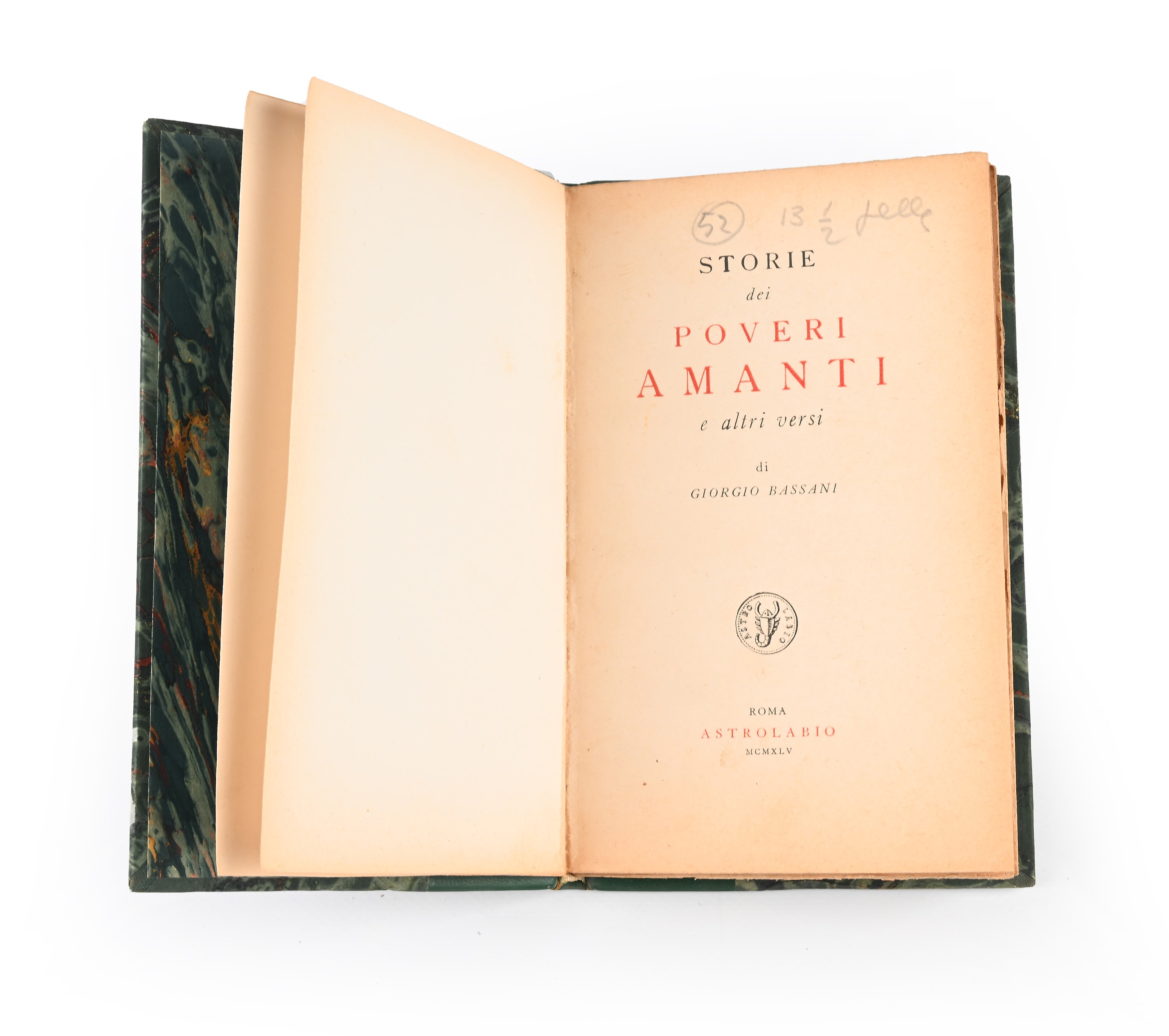 Giorgio Bassani - Storie di Poveri amanti - Astrolabio, 1945