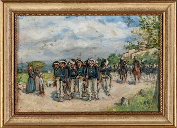 Pittore del XIX secolo - I BERSAGLIERI
