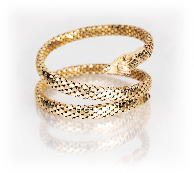 Bracciale in Oro a Serpente