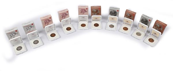 10 Medaglie Città del Vaticano: Francesco 2014 in argento (x2), in bronzo (x3); 2016 Giubileo in argento (x2), in bronzo (x3)