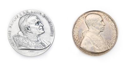 Medaglia in Argento Pio XII a.XV e Giovanni Paolo II a.XVIII