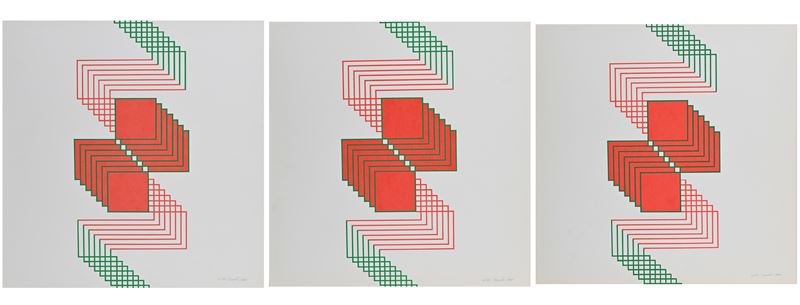 Lotto di 3 serigrafie