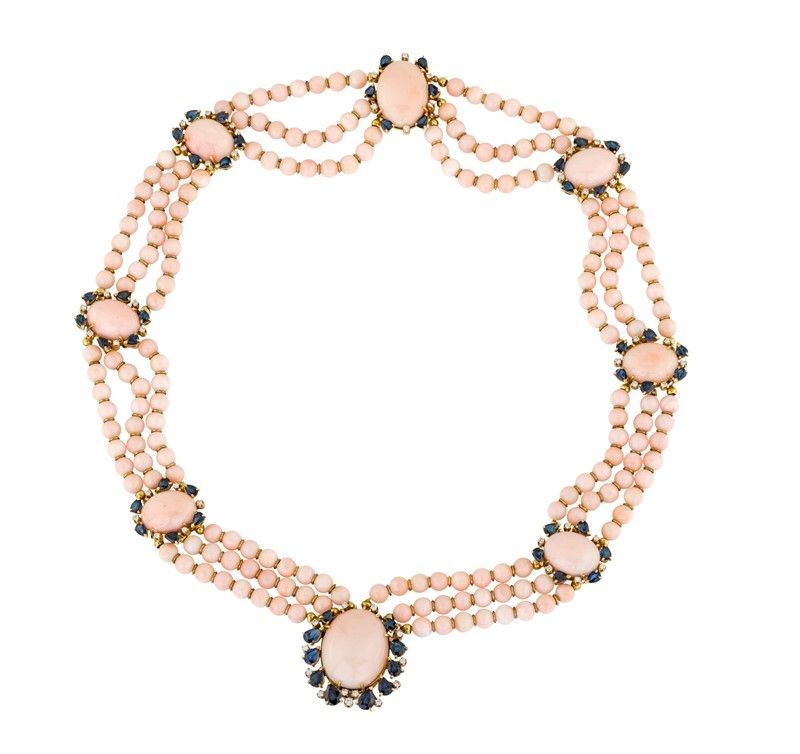 Collana con Corallo Pelle D'angelo