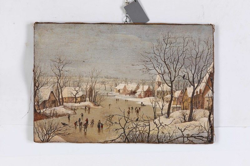 Scuola di Brueghel - Pattinatori