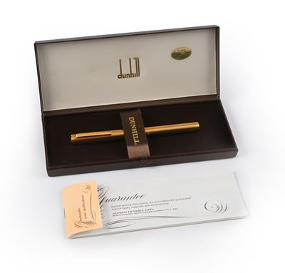 Dunhill - Penna Stilografica in Metallo Placcato in Oro Giallo