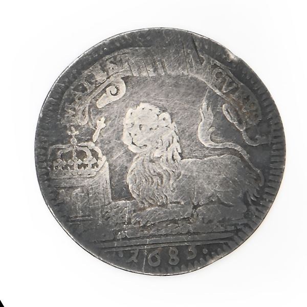 Carlino da 10 Grana 1683 in argento Carlo II Regno di Napoli