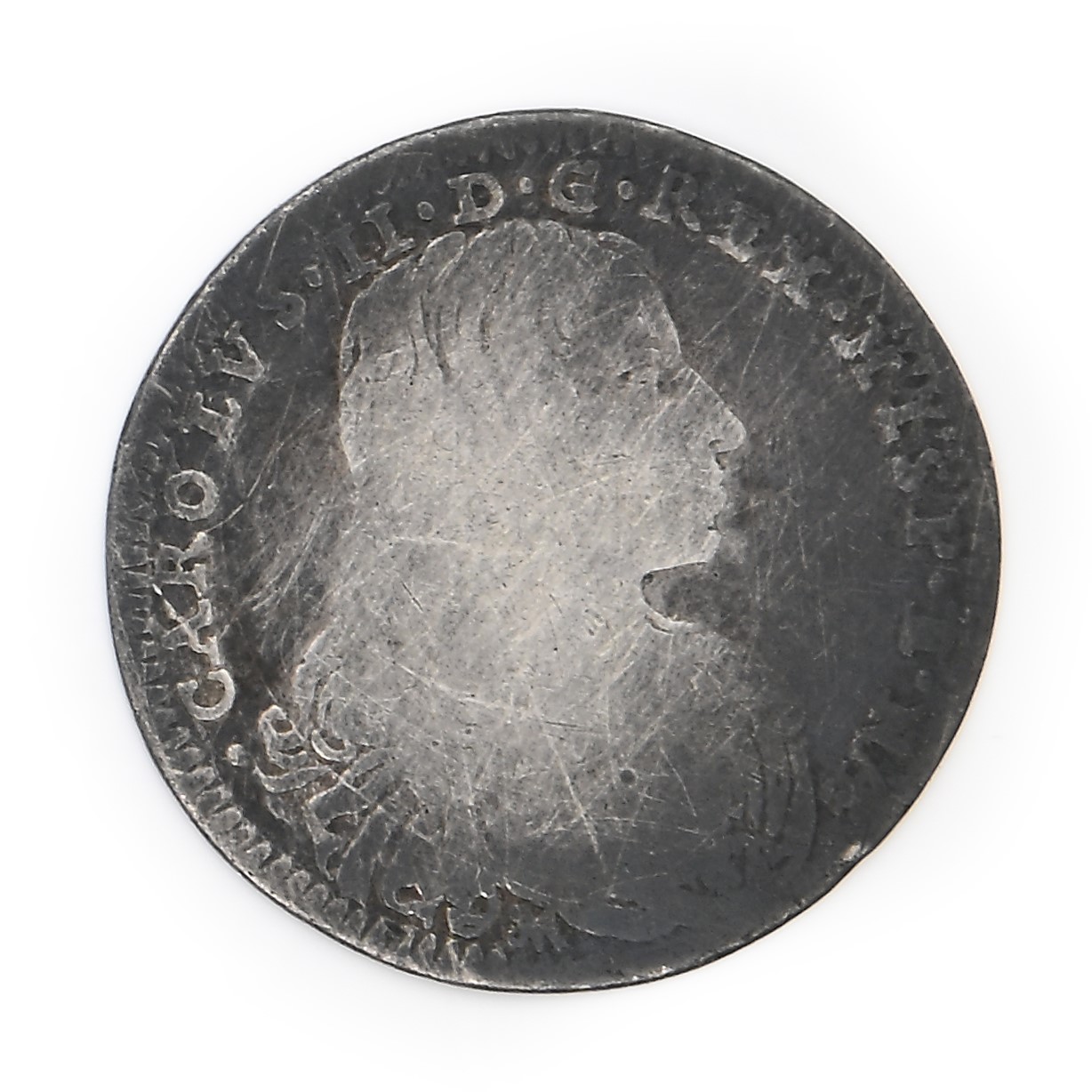 Carlino da 10 Grana 1683 in Argento Carlo II Regno di Napoli