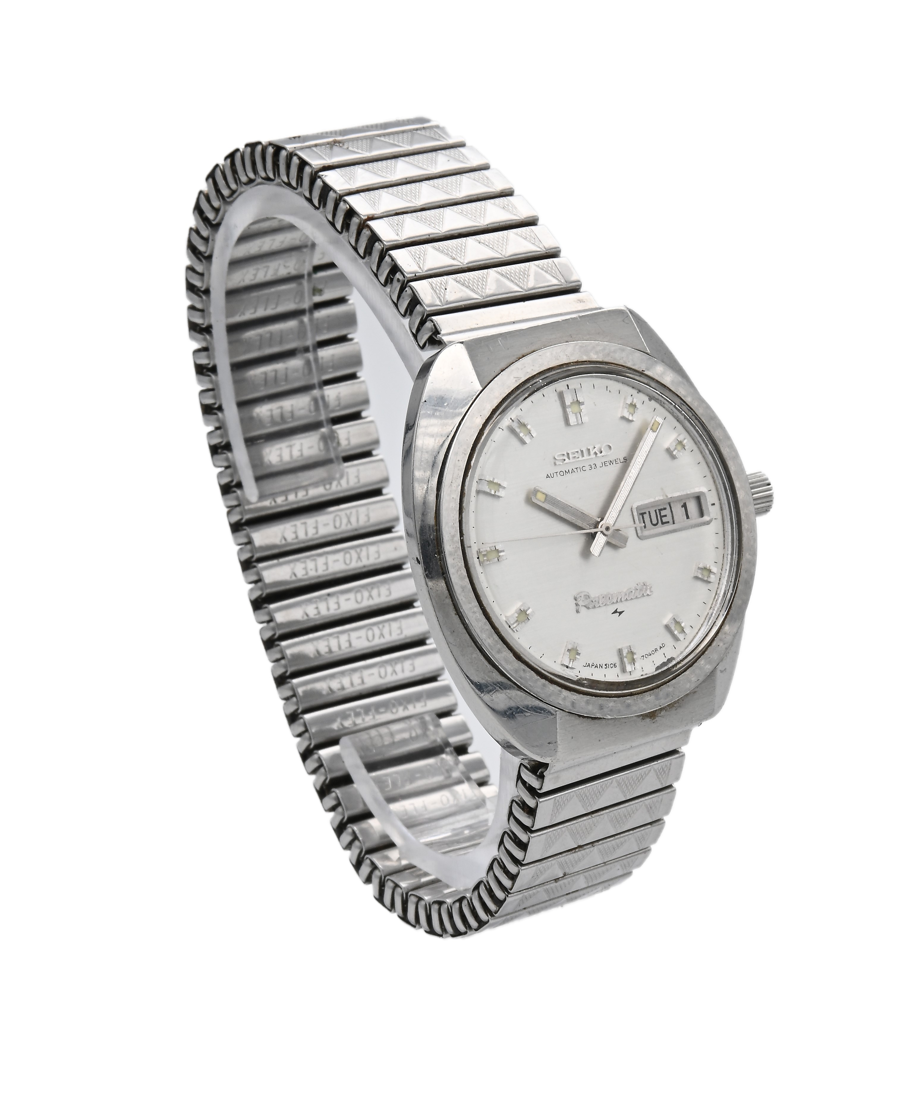 Seiko Presmatic 5106 7040r- Orologio da Polso Automatico da Uomo in Acciaio con Datario