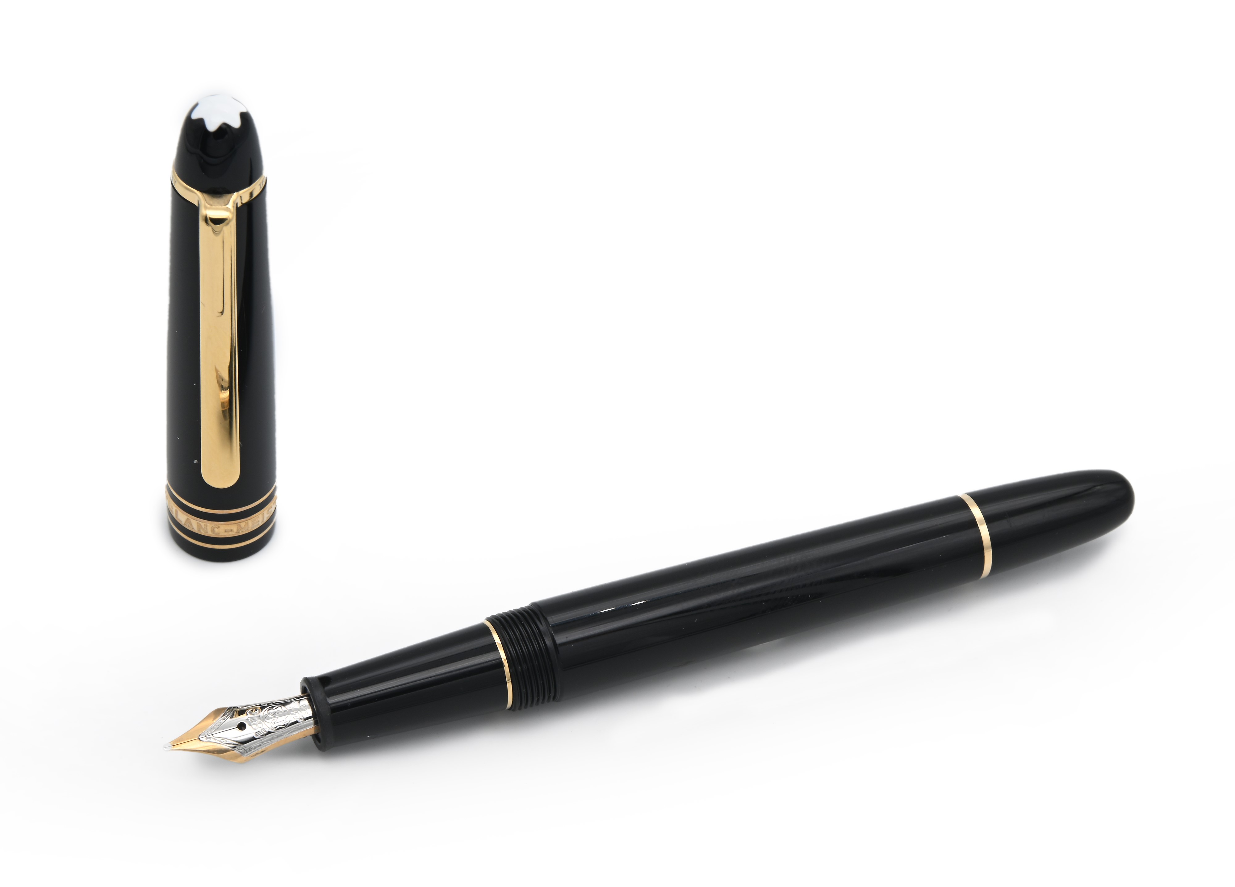Montblanc Meisterstuck 145 Hommage a Frederic Chopin - Penna Stilografica in Vernice Nera con Par...