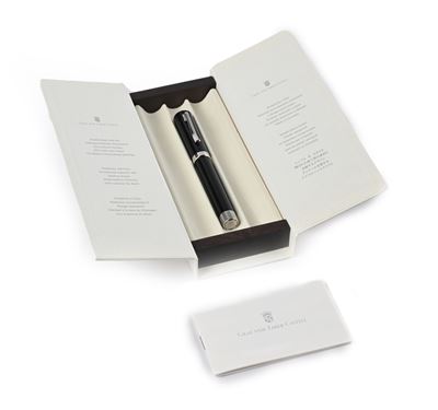 Graf Von Faber Castell Intuition - Penna Stilografica in Vernice Nera con Particolari Color Accia...