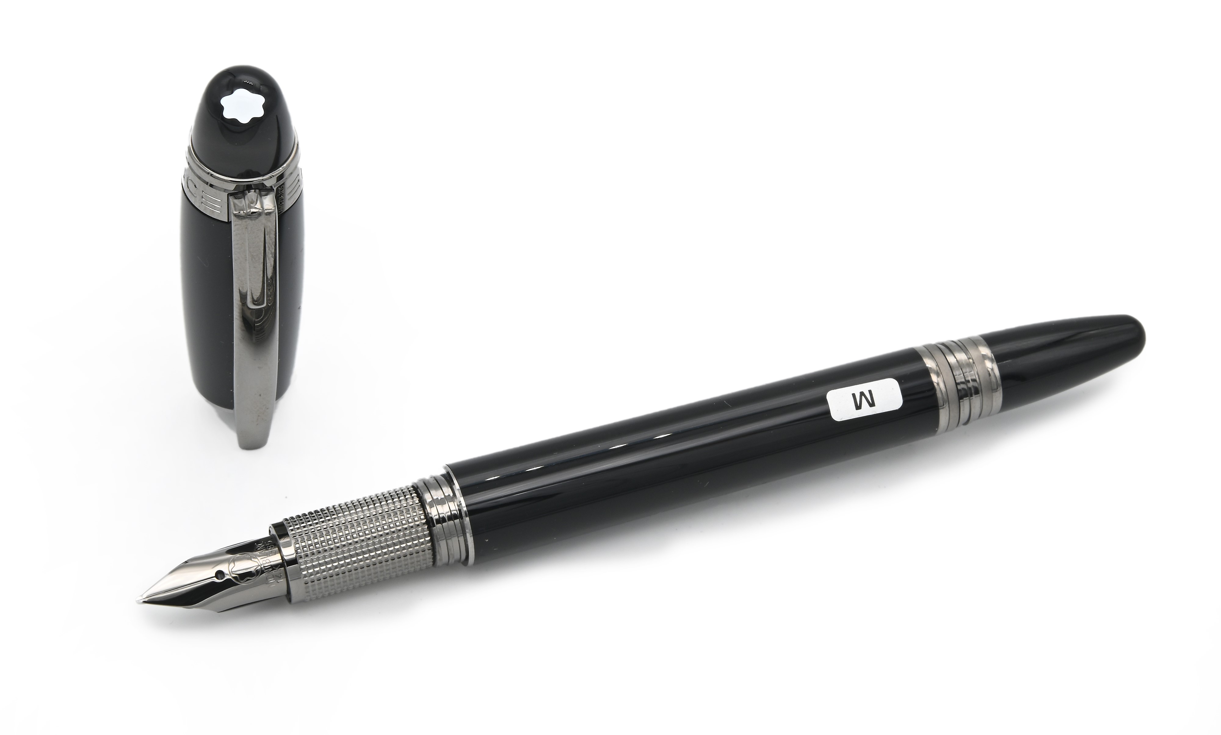 Montblanc Starwalker - Penna Stilografica in Resina Nera con Particolari Finitura in Rodio