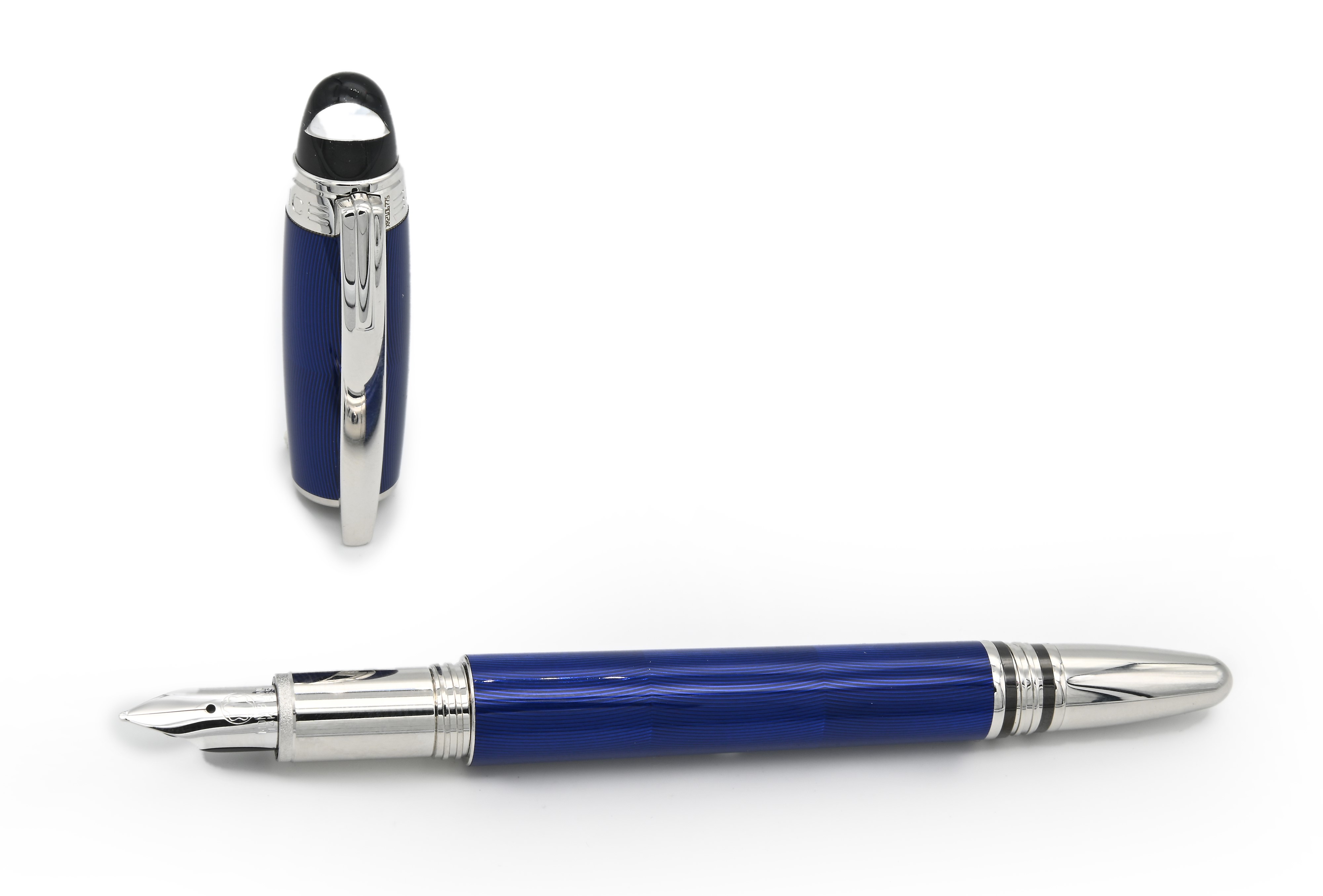 Montblanc Starwalker - Penna Stilografica in Resina Cool Blue con Particolari Finitura in Oro Bia...