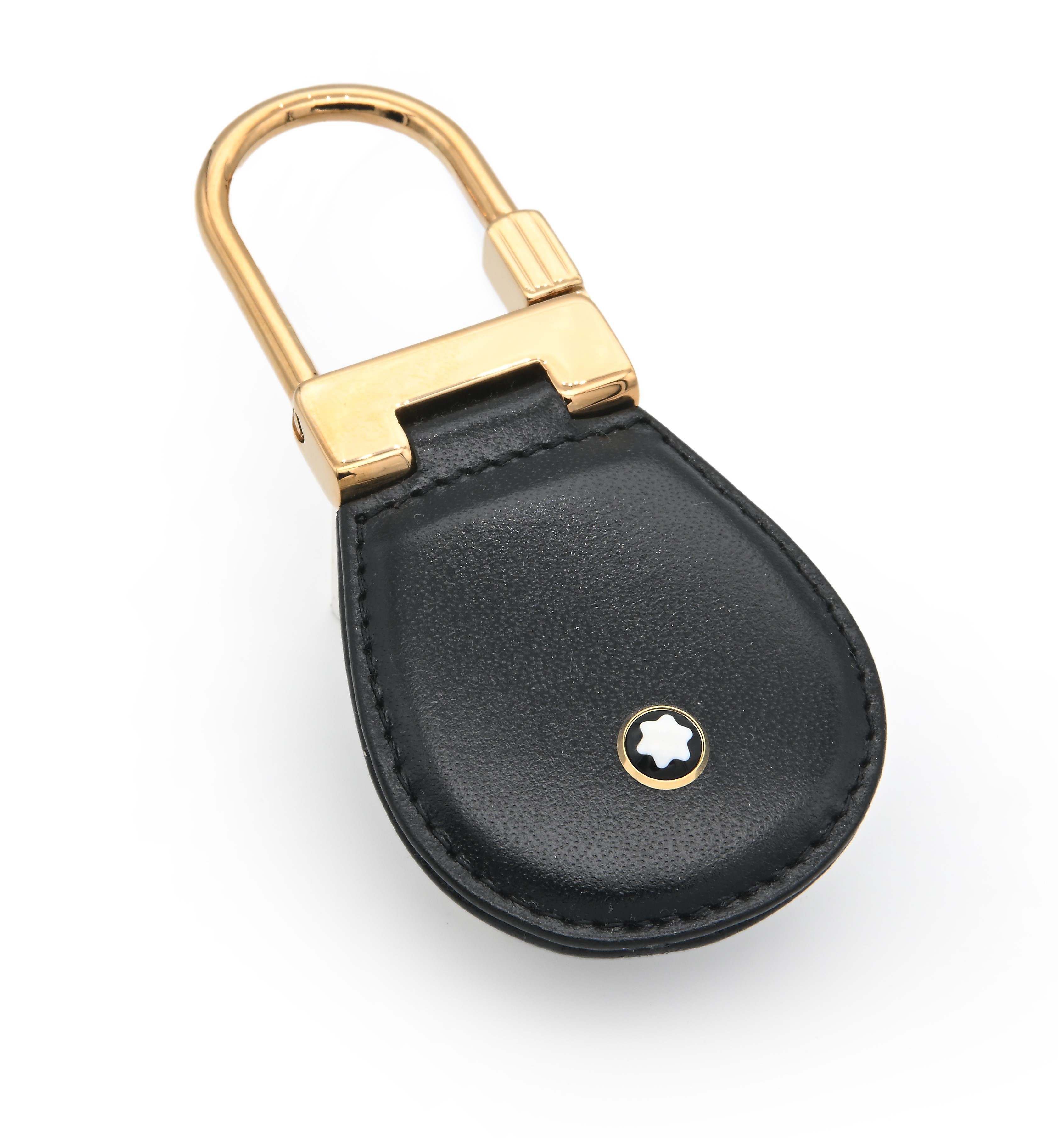 Montblanc Meisterstuck Leather Collection 14085 - Portachiavi in Metallo e Pelle di Vitello Nera ...