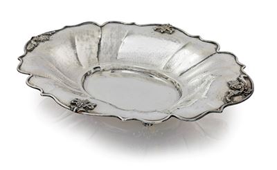 Alzata Centrotavola in Argento 800/000 Battuto a Mano