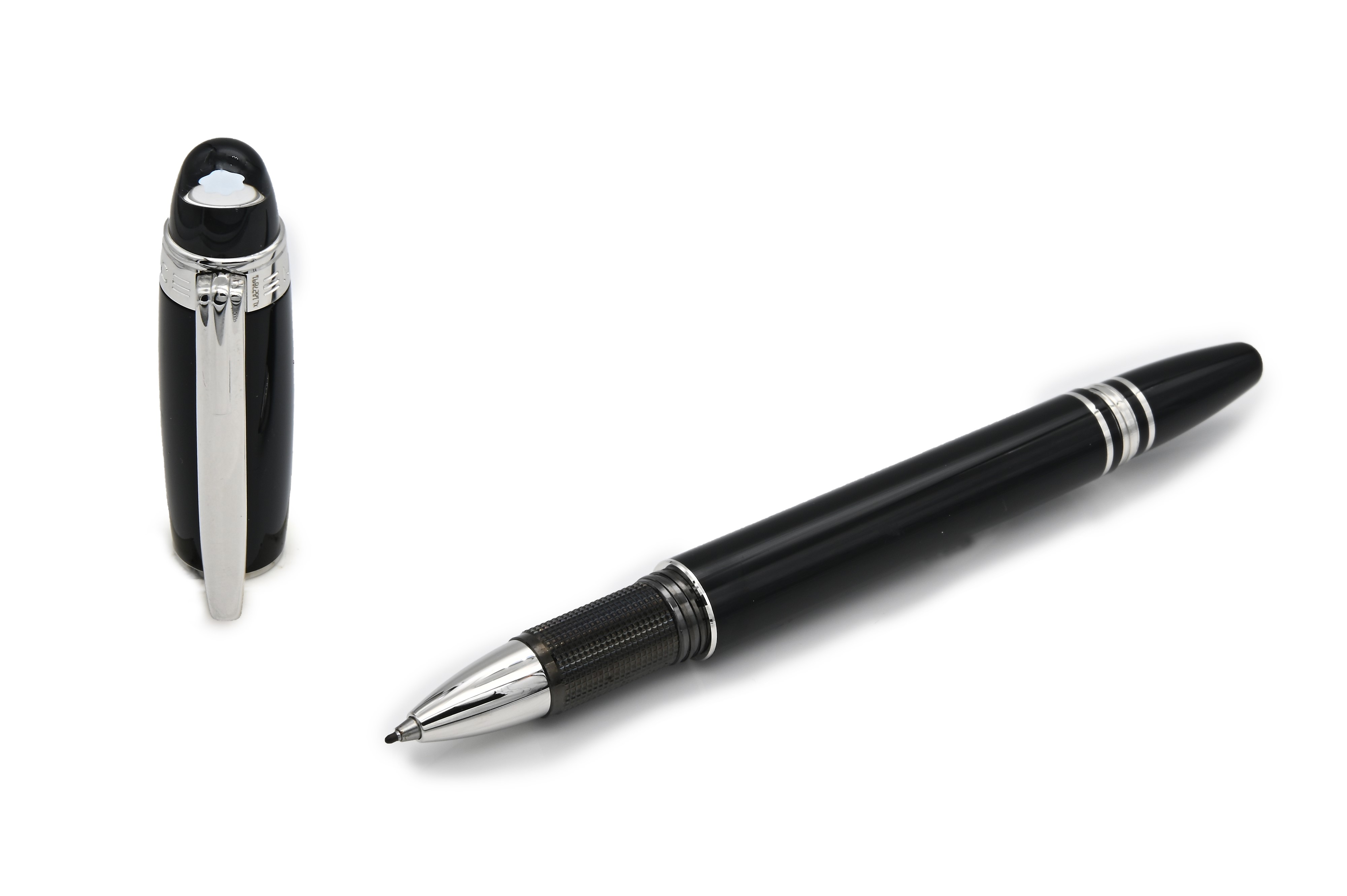 Montblanc Starwalker - Roller in Resina Nera con Particolari Finitura in Rodio