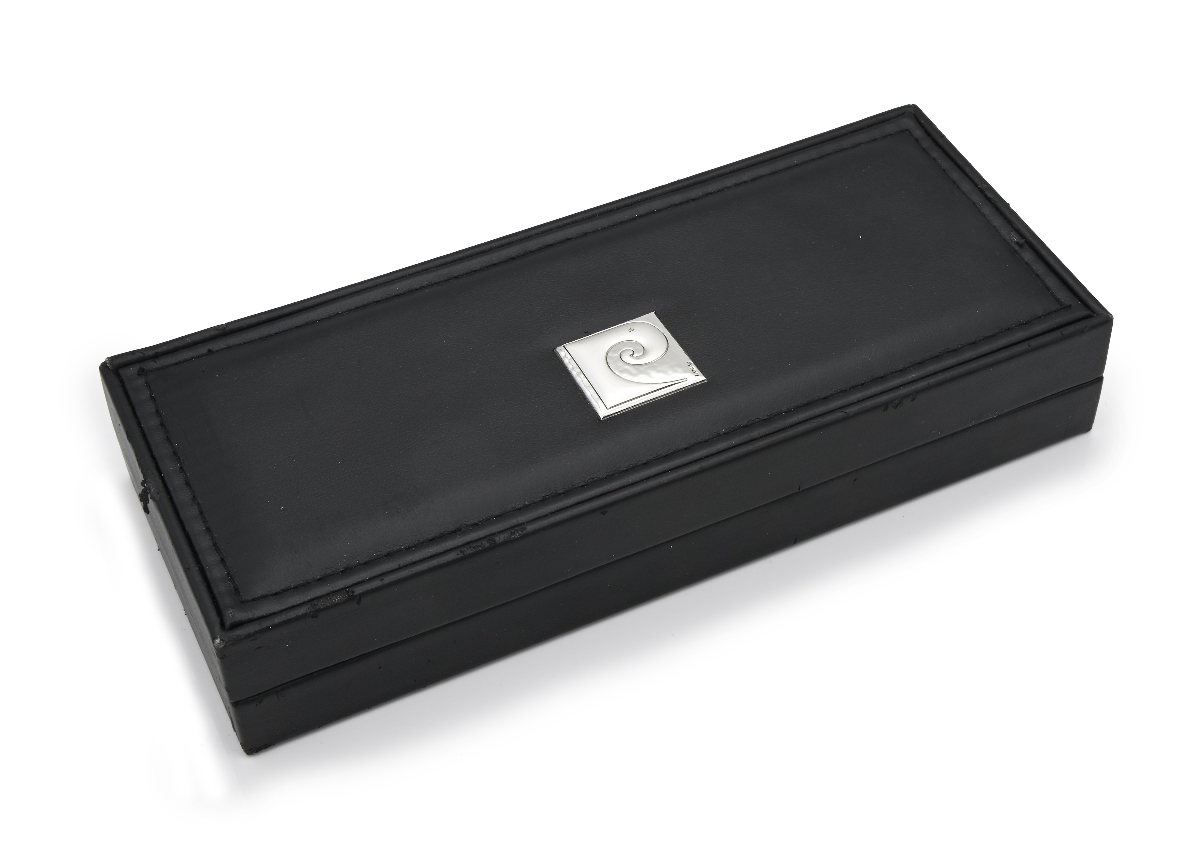 Pierre Cardin - Penna a sfera in metallo cromato e resina nera