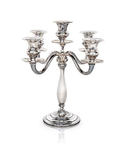 Candelabro in Argento 800/000 a Cinque Luci