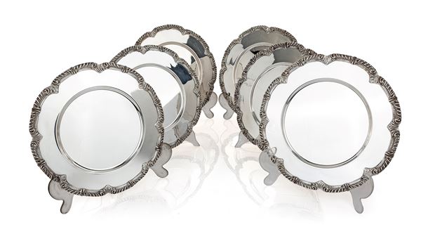 Sei sottopiatti in argento 925/000, Sandri per Bottega dell'Argento