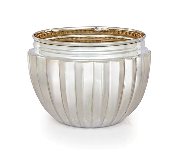 Cache pot in argento 925/000, manifattura Vallè per Bottega dell'Argento