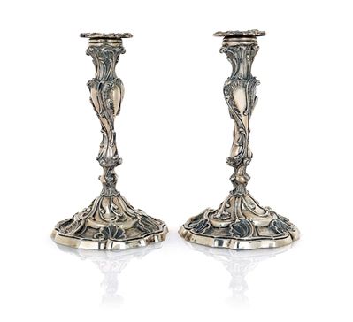 Coppia di Candelieri in Argento 800/000
