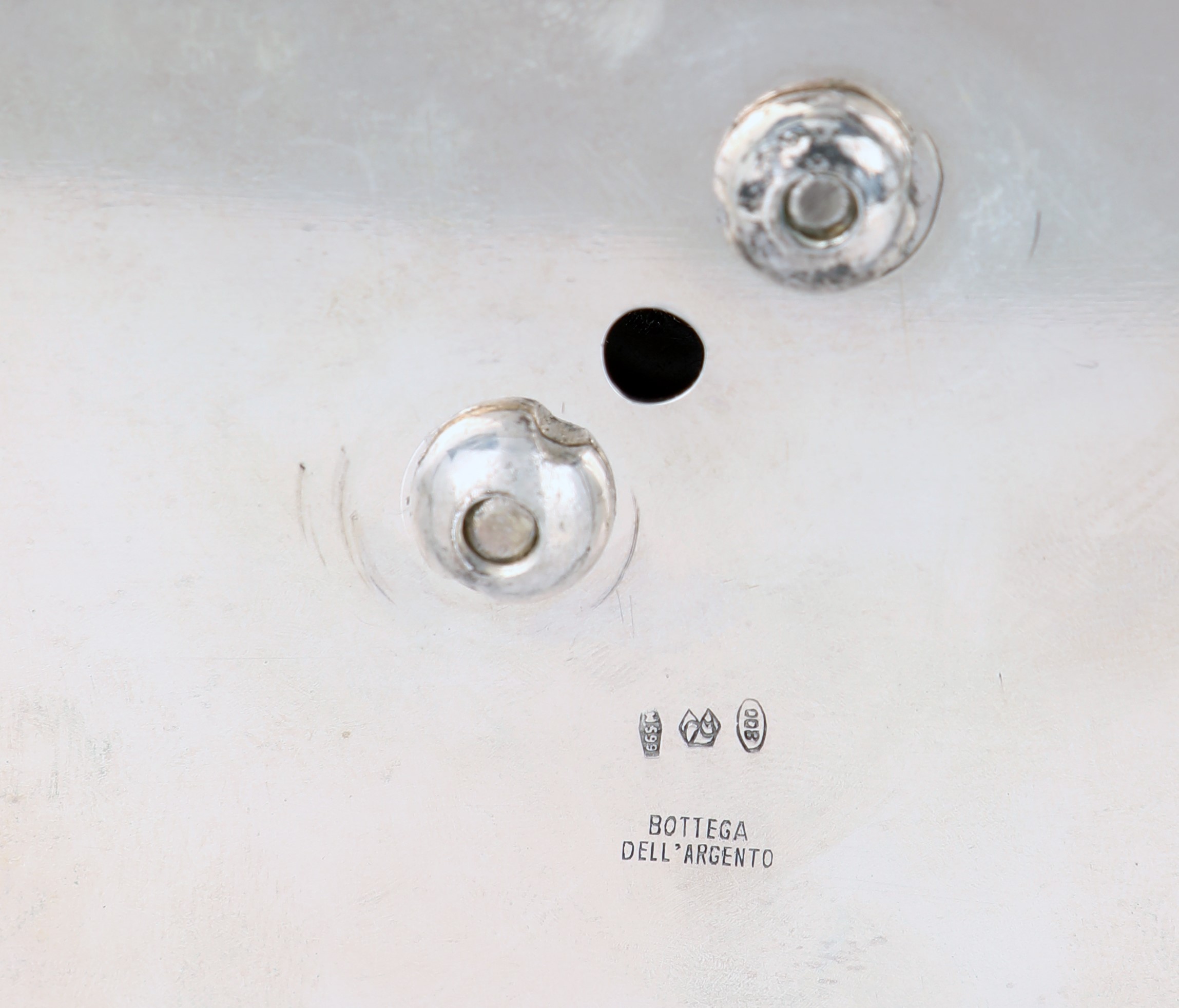 Lampada Ad Olio in Argento 800/000 e Cristallo, Espressamente Creata per Bottega Dell'argento