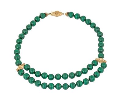 Collana in Malachite e Argento