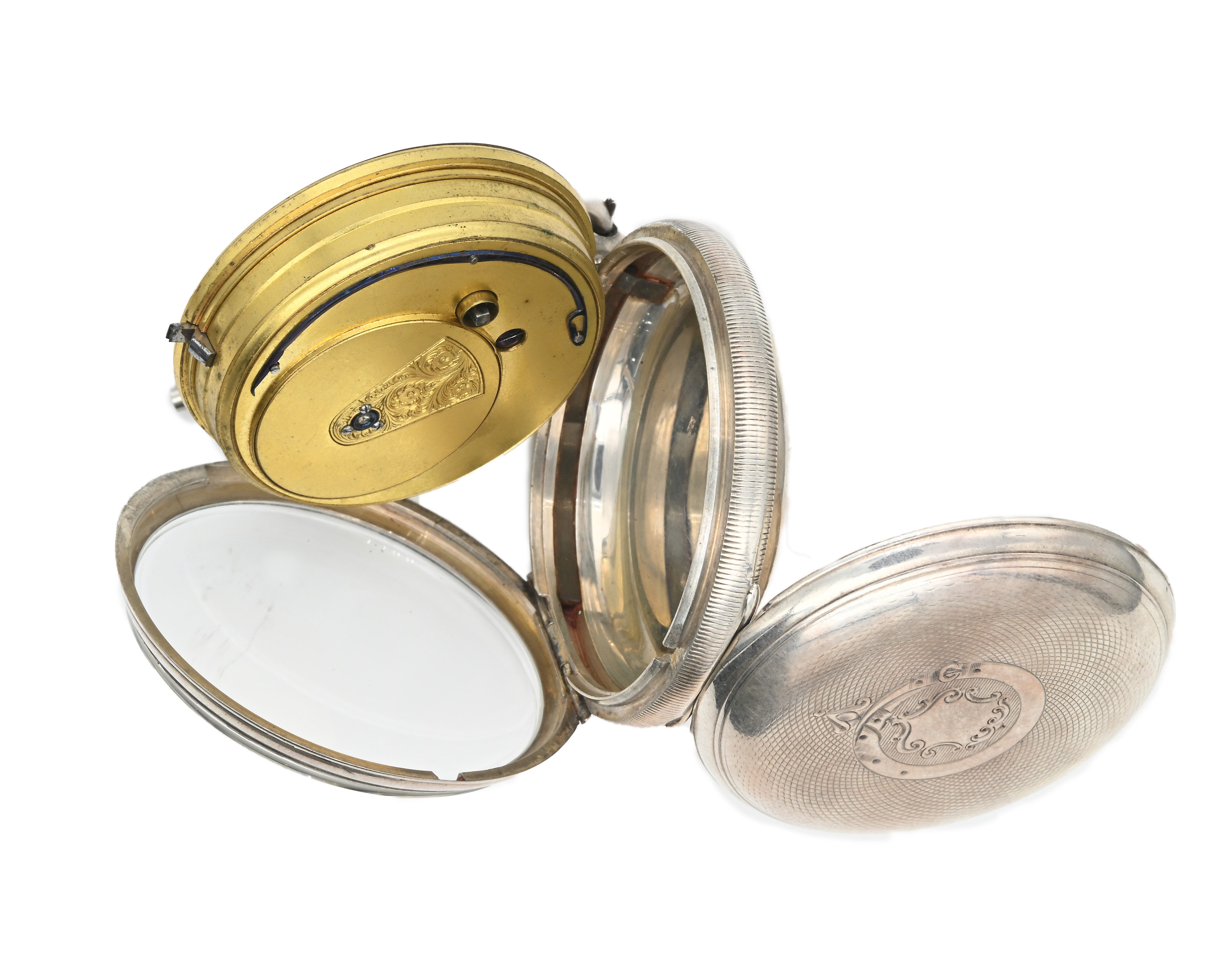 Thomas Campbell Ad Amble - Orologio da Tasca a Chiavetta da Uomo in Argento con Punzoni Chester 1...