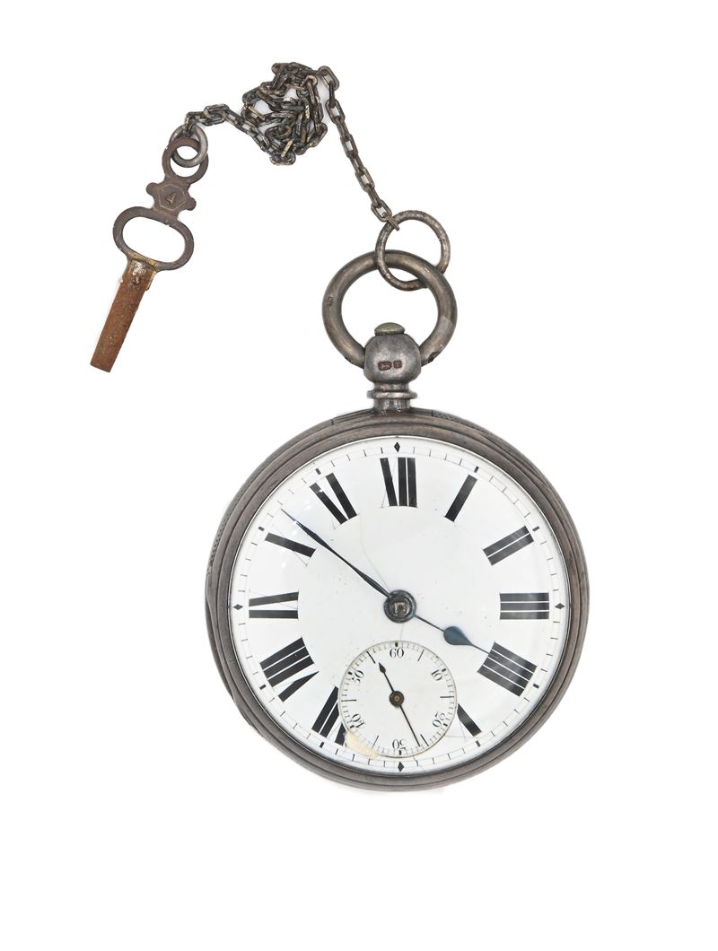 S. Staddon Ripley - Orologio Inglese da Tasca da Uomo a Chiavetta in Argento con Punzoni Londra 1...