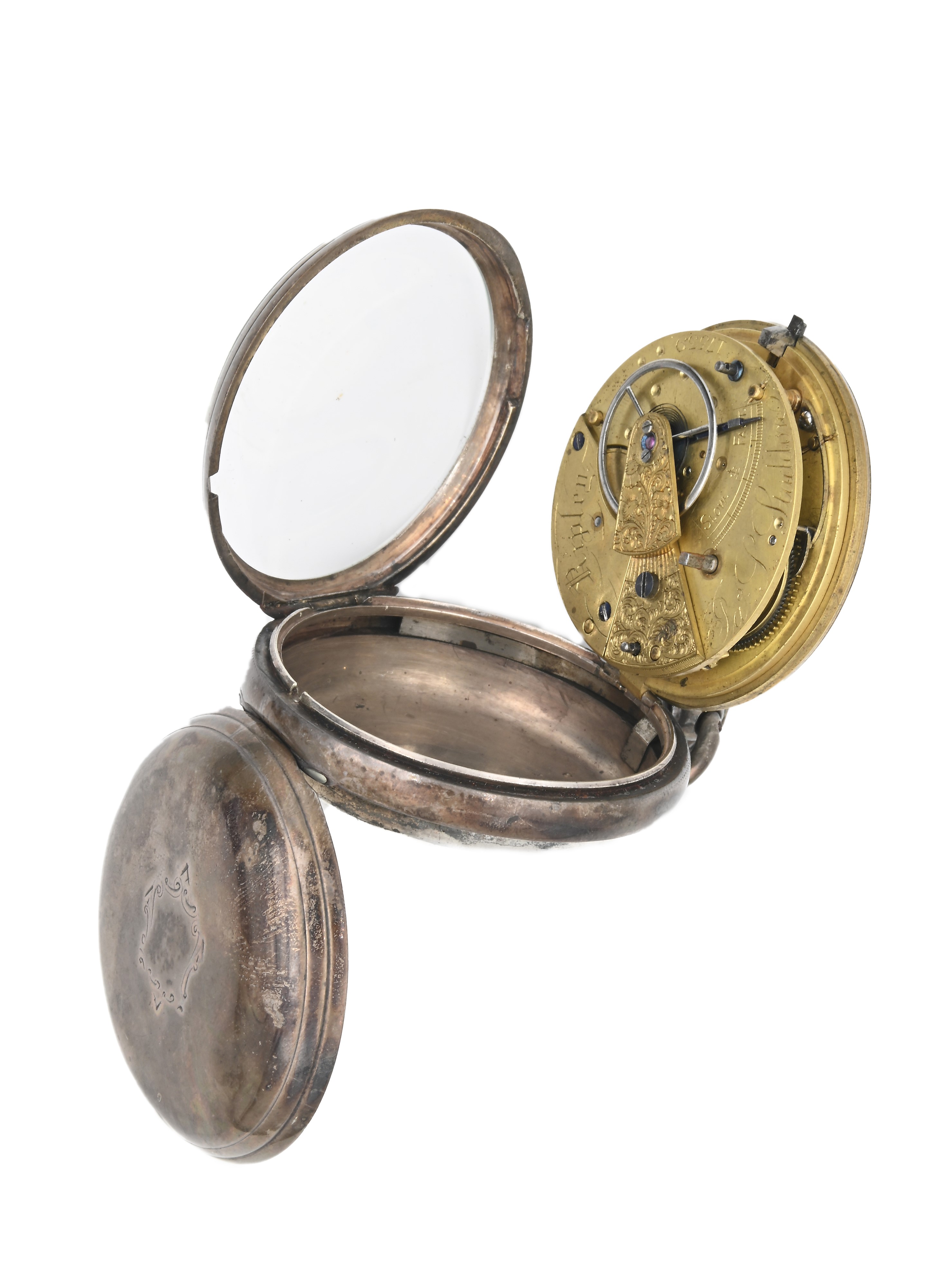 S. Staddon Ripley - Orologio Inglese da Tasca da Uomo a Chiavetta in Argento con Punzoni Londra 1...