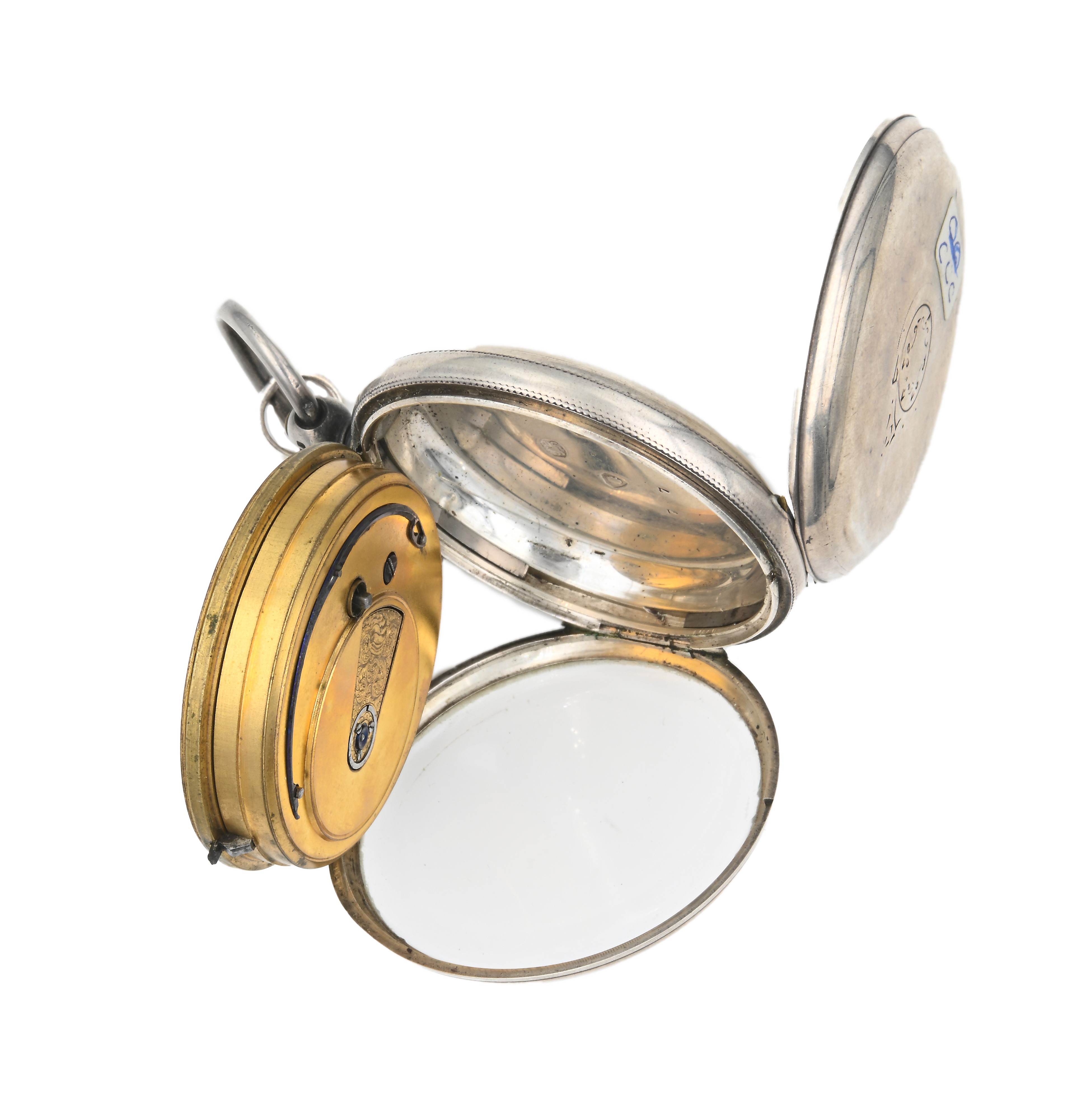 G. Buchanan Glasgow - Orologio da Tasca con Carica a Chiavetta da Uomo in Argento con Punzoni Lon...