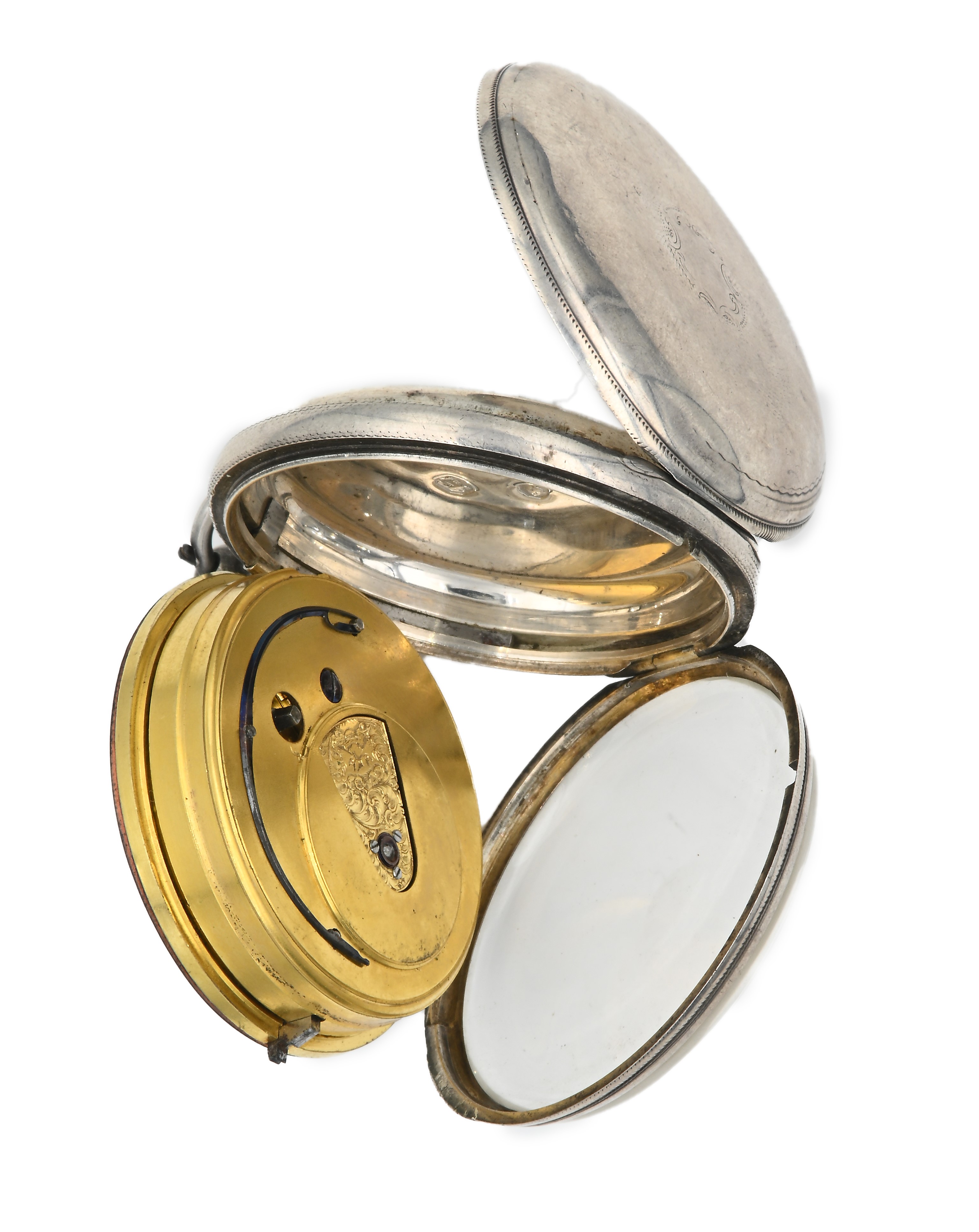 Gray & Co. Leicester - Orologio Inglese da Tasca a Chiavetta da Uomo in Argento con Punzoni Londr...