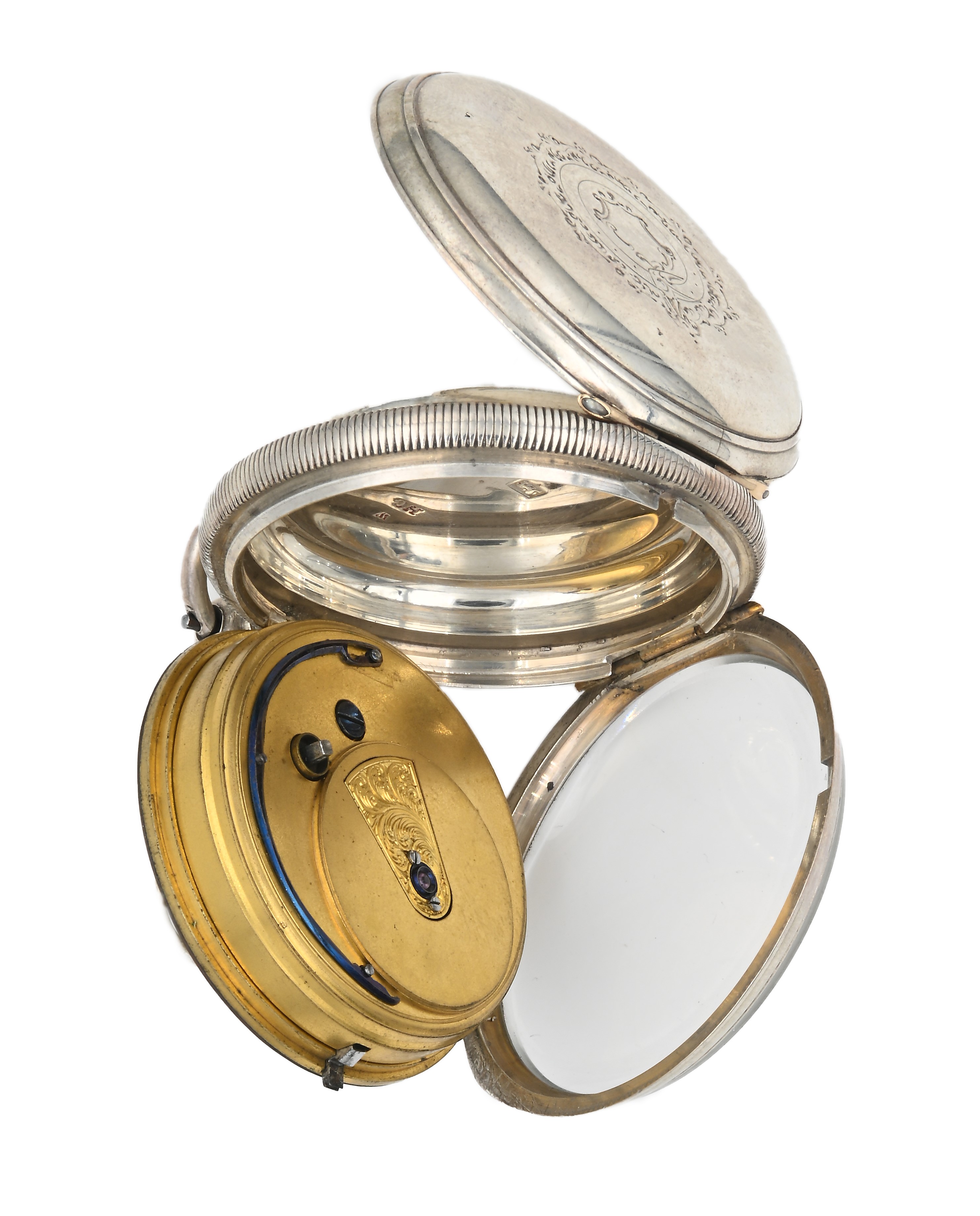 James W. Peters Liverpool - Orologio da tasca a chiavetta da uomo in argento con punzoni Chester ...