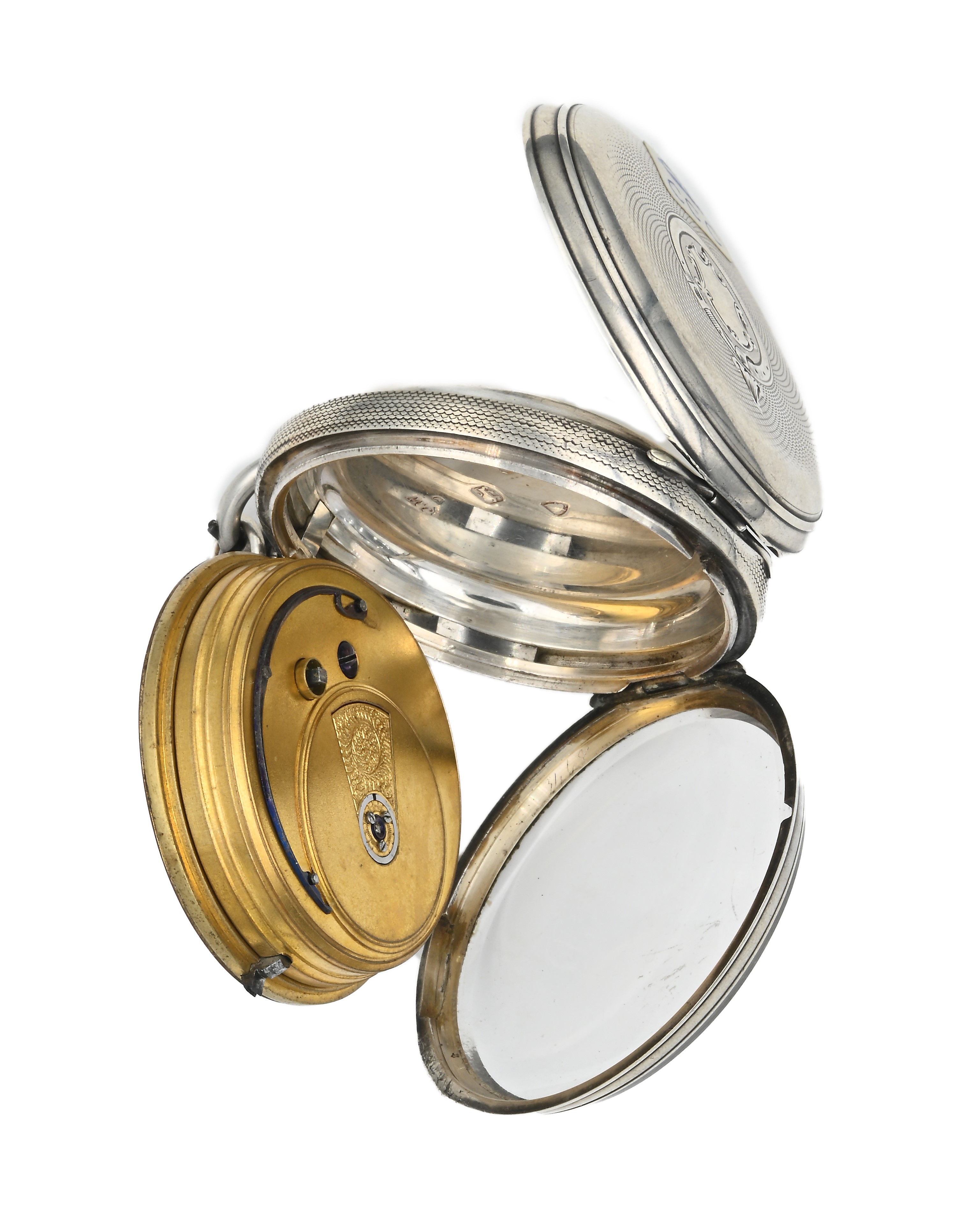 L. Rombach Glasgow - Orologio da tasca a chiavetta da uomo in argento con punzoni Londra 1872. Me...