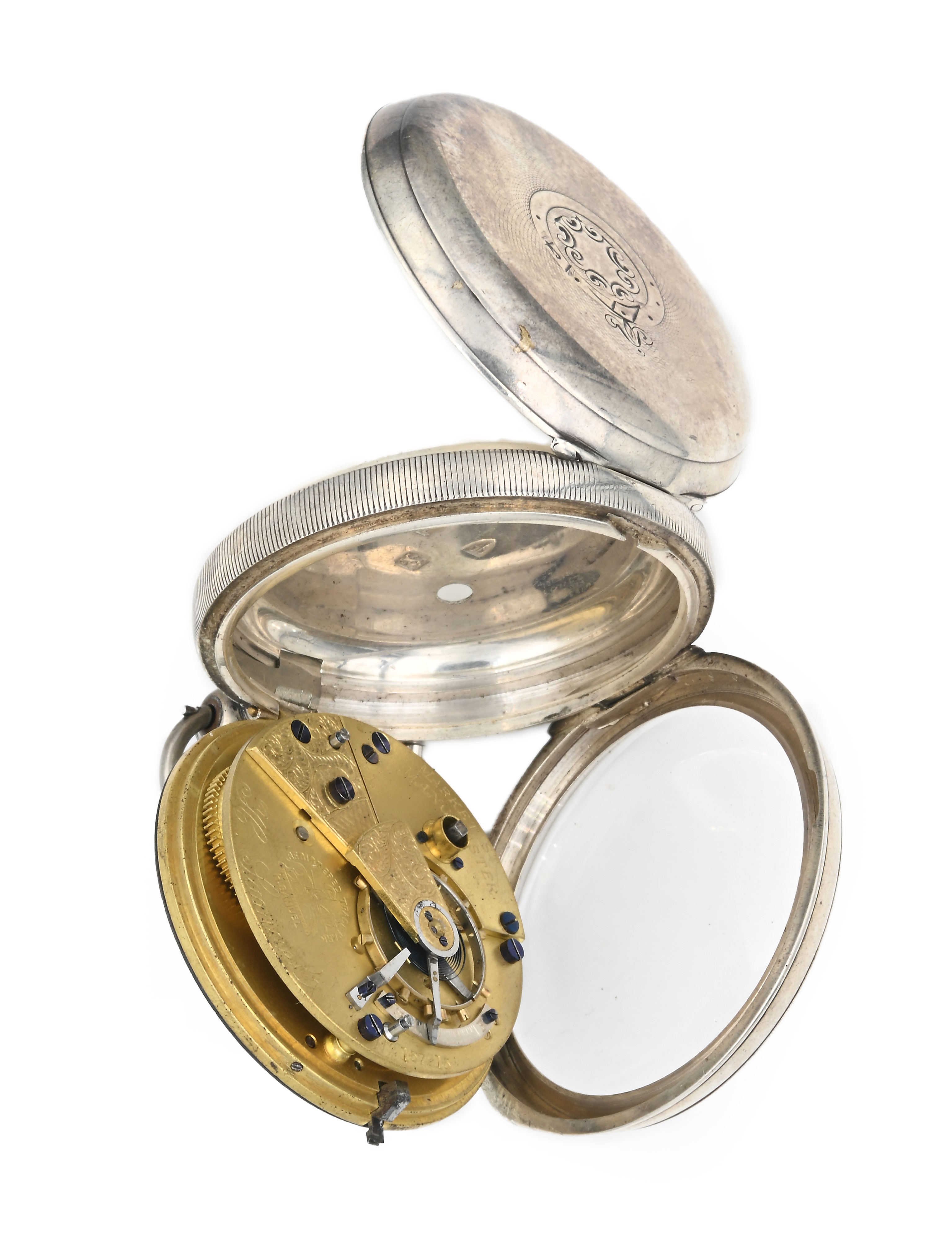 H. Samuel Manchester - Orologio da tasca da uomo in argento con carica a chiavetta. Casse punzona...